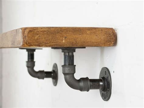 metal pipe shelf bracket|industrial steel pipe shelf bracket.